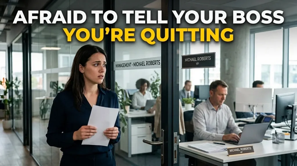 afraid to tell your boss you're quitting