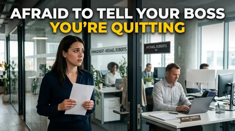 afraid to tell your boss you're quitting